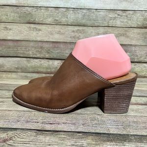 Madewell Brown Leather Harper Mules